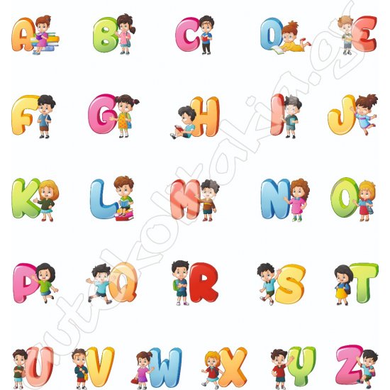 Αυτοκόλλητο Τοίχου- Αγγλική αλφάβητο Αυτοκόλλητο Τοίχου- Αγγλική αλφάβητο