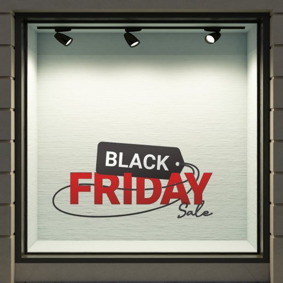 Αυτοκόλλητο Εκπτώσεων - Black Friday 108