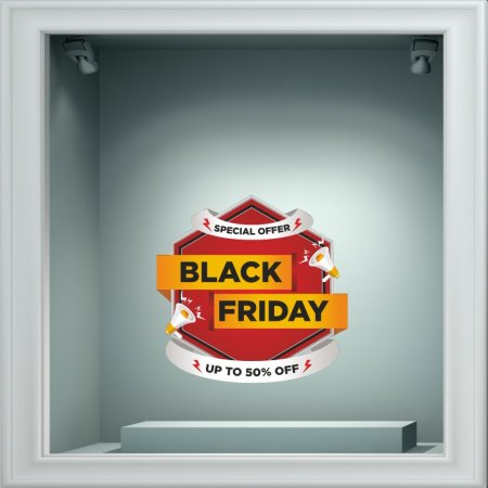 Αυτοκόλλητο Εκπτώσεων - Black Friday 109