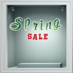 Αυτοκόλλητο βιτρίνας - Άνοιξη - Ανοιξιάτικες Εκπτώσεις 19