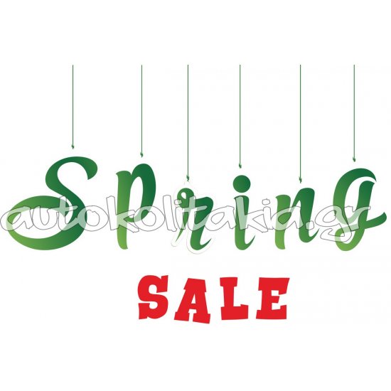 Αυτοκόλλητο βιτρίνας - Άνοιξη - Ανοιξιάτικες Εκπτώσεις 19