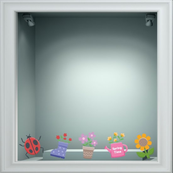 Αυτοκόλλητο βιτρίνας - Ανοιξιάτικο