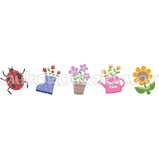 Αυτοκόλλητο βιτρίνας - Ανοιξιάτικο