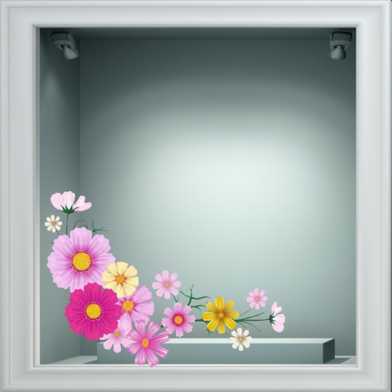 Αυτοκόλλητο βιτρίνας - Άνοιξη - Λουλούδια 22