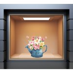 Αυτοκόλλητο βιτρίνας - Ποτιστήρι με άνθη