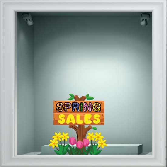 Αυτοκόλλητο βιτρίνας - Ανοιξιάτικο 6