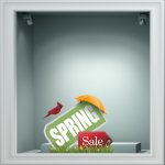 Αυτοκόλλητο βιτρίνας - Άνοιξη - Ανοιξιάτικες Εκπτώσεις 17