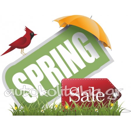 Αυτοκόλλητο βιτρίνας - Άνοιξη - Ανοιξιάτικες Εκπτώσεις 17