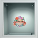 Αυτοκόλλητο βιτρίνας - Άνοιξη - Ανοιξιάτικες Εκπτώσεις 23