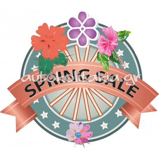 Αυτοκόλλητο βιτρίνας - Άνοιξη - Ανοιξιάτικες Εκπτώσεις 23