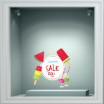 Αυτοκόλλητο εκπτώσεων - Summer sale 55