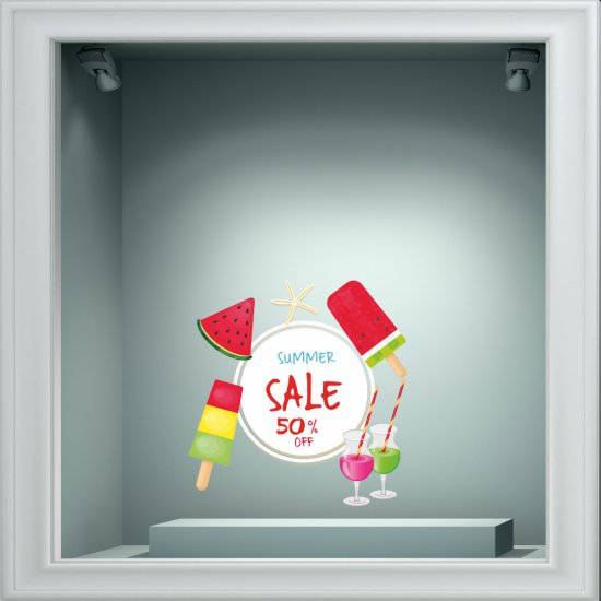 Αυτοκόλλητο εκπτώσεων - Summer sale 55