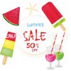 Αυτοκόλλητο εκπτώσεων - Summer sale 55