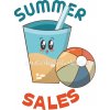 Αυτοκόλλητο εκπτώσεων - Summer sale 58