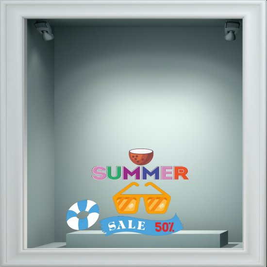 Αυτοκόλλητο εκπτώσεων - Summer sale 63