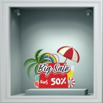 Αυτοκόλλητο εκπτώσεων - Summer sale 64