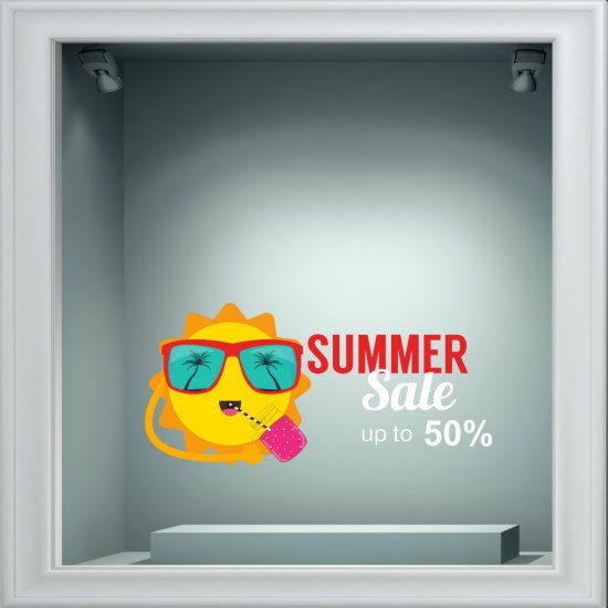 Αυτοκόλλητο εκπτώσεων - Summer sale 68