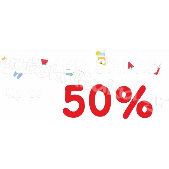 Αυτοκόλλητο εκπτώσεων - Summer sale 82