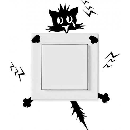 Αυτοκόλλητο τοίχου - Γατούλα 2 Wall Outlet (2 τεμάχια) Αυτοκόλλητο τοίχου - Γατούλα 2 Wall Outlet (2 τεμάχια)