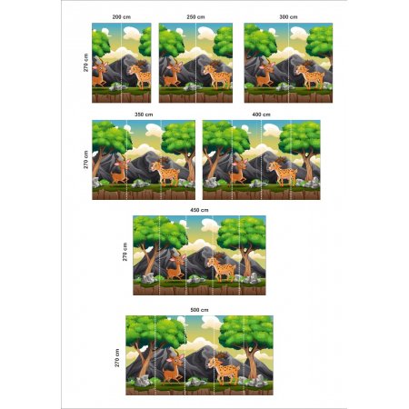 Αυτοκόλλητη ταπετσαρία - Ζωάκια στο δάσος