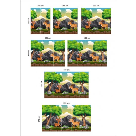 Αυτοκόλλητη ταπετσαρία - Ζωάκια στο δάσος