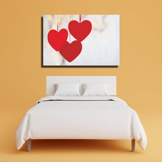 Πίνακας - Καρδιές στολίδια