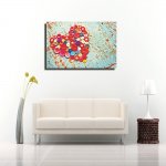 Πίνακας - Καρδιά από κουμπιά