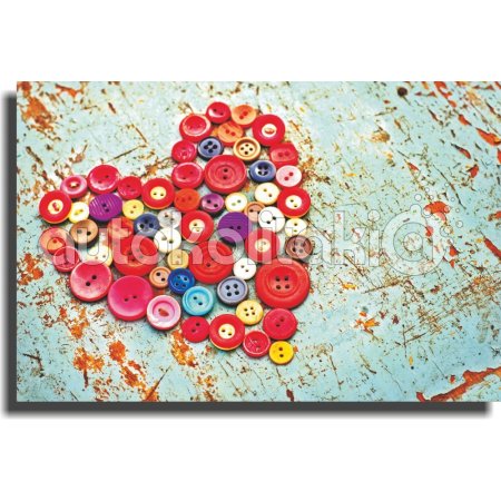 Πίνακας - Καρδιά από κουμπιά Πίνακας - Καρδιά από κουμπιά