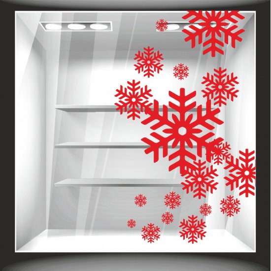 Χριστουγεννιάτικο Αυτοκόλλητο - Χιονονιφάδες