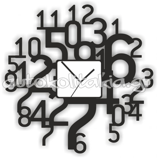 Ρολόι τοίχου - Abstract αριθμοί