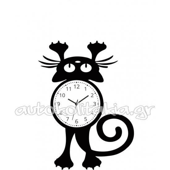 Ρολόι τοίχου - Γατούλα Ρολόι τοίχου - Γατούλα