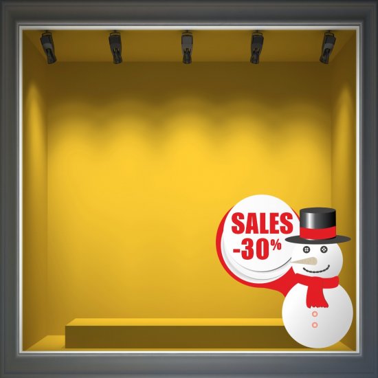 Αυτοκόλλητο χειμερινών εκπτώσεων - Χειμερινά - εκπτώσεις ποσοστό