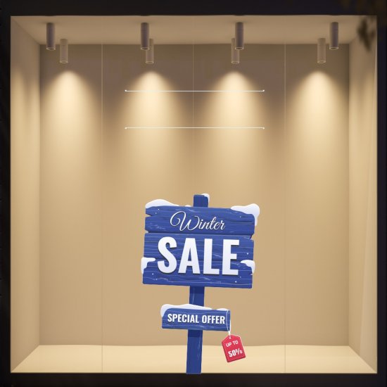 Αυτοκόλλητο χειμερινών εκπτώσεων - Χειμερινές Εκπτώσεις 7