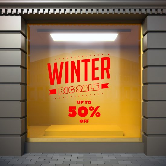 Αυτοκόλλητο χειμερινών εκπτώσεων - Χειμερινές Εκπτώσεις 11