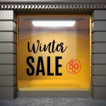 Shop Window Sticker - Winter Sales 25