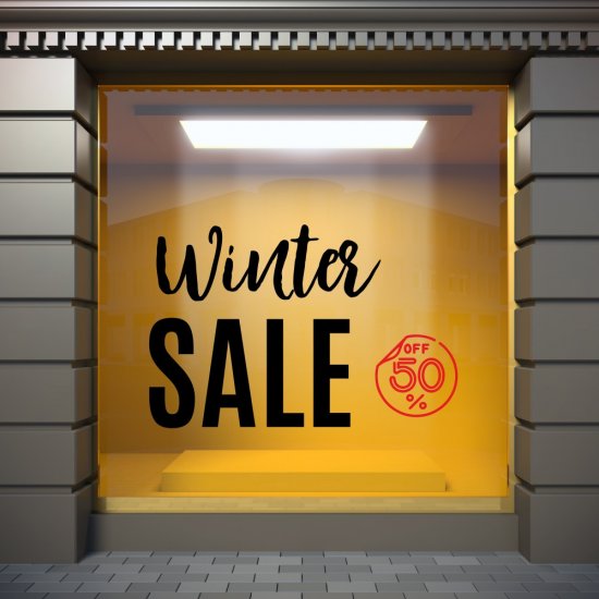 Shop Window Sticker - Winter Sales 25