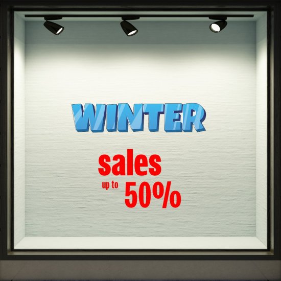 Shop Window Sticker - Winter Sales 30