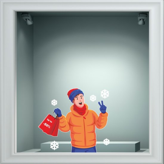 Αυτοκόλλητο χειμερινών εκπτώσεων - Εκπτώσεις 31