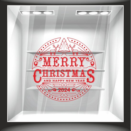 Χριστουγεννιάτικο Αυτοκόλλητο - Merry Christmas 8