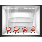 Χριστουγεννιάτικο Αυτοκόλλητο - Χαρούμενος Άγιος Βασίλης (4 Τεμάχια)