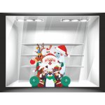 Window sticker - Santa Claus and friends