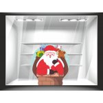 Χριστουγεννιάτικο Αυτοκόλλητο - Άγιος Βασίλης Καμινάδα