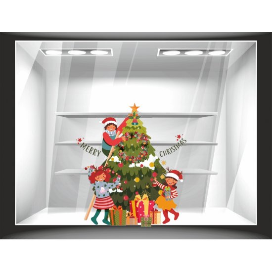 Χριστουγεννιάτικο Αυτοκόλλητο - Στολισμός Δέντρου