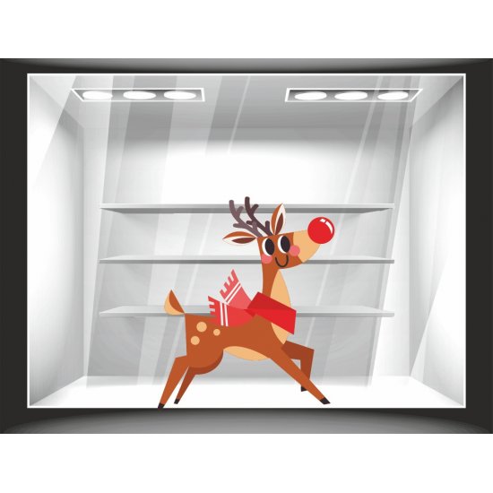 Χριστουγεννιάτικο Αυτοκόλλητο - Ελαφάκι 