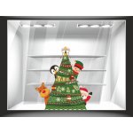 Window sticker - Santa Claus and friends