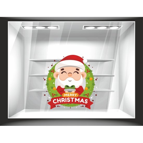 Χριστουγεννιάτικο Αυτοκόλλητο - Άγιος Βασίλης 2