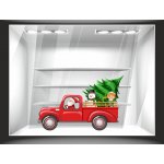 Window sticker - Santa Claus Car