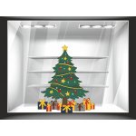 Window sticker - Christmas Tree With Gifts