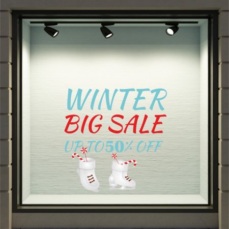 Αυτοκόλλητο χειμερινών εκπτώσεων - Εκπτώσεις 34