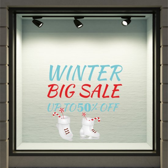 Αυτοκόλλητο χειμερινών εκπτώσεων - Εκπτώσεις 34